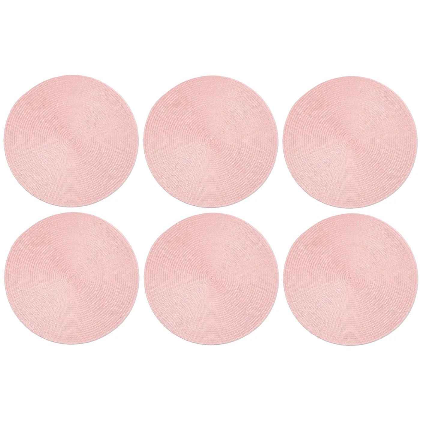 Excelsa set of 6 Round Placemats diameter 36 cm, pink cod.69224